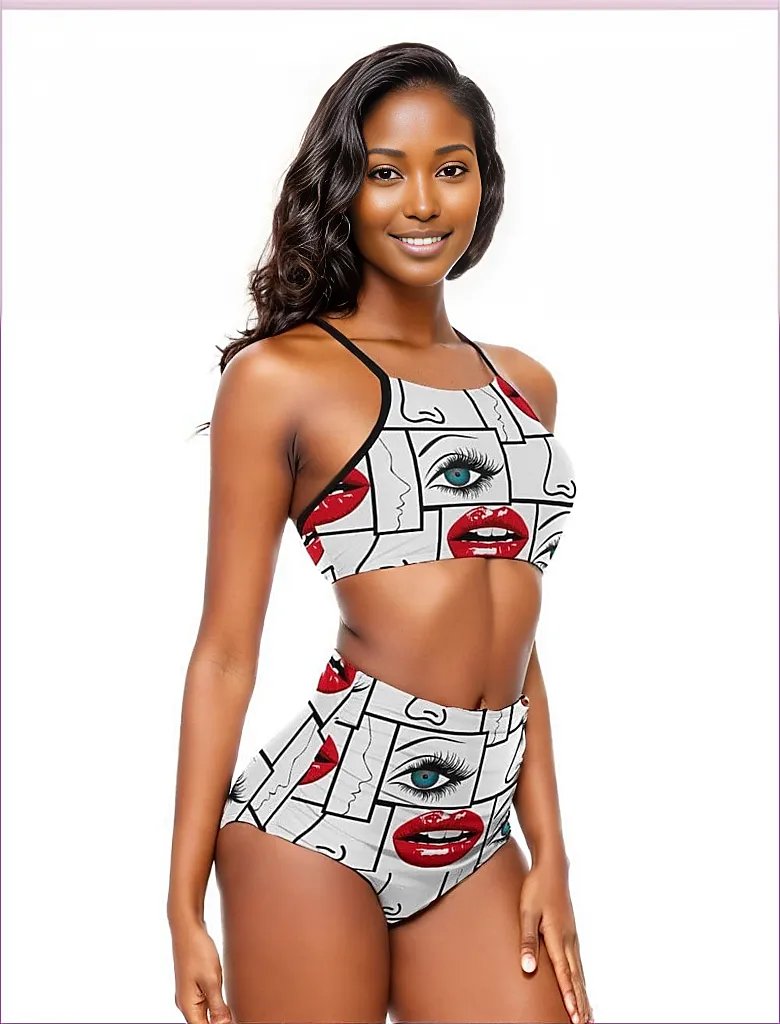 Attributes Cute Suspender Two Piece Bikini Swimsuit - women's bikini set at TFC&H Co.