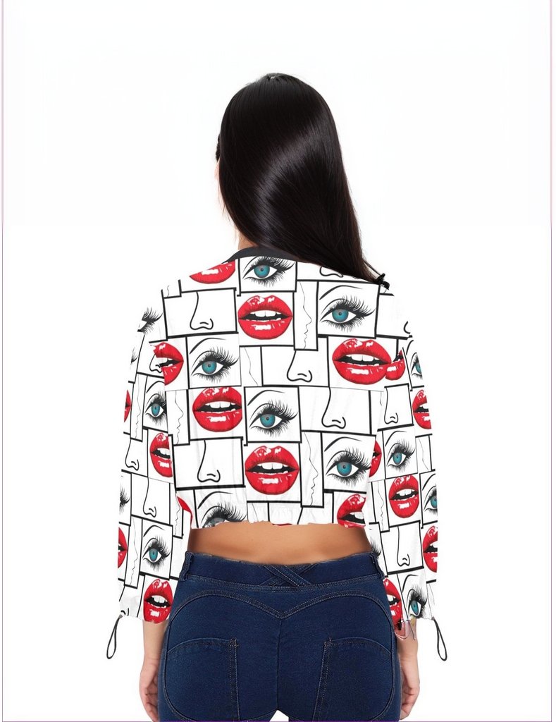 - Attributes Womens Chiffon Cropped Jacket - womens jackets at TFC&H Co.