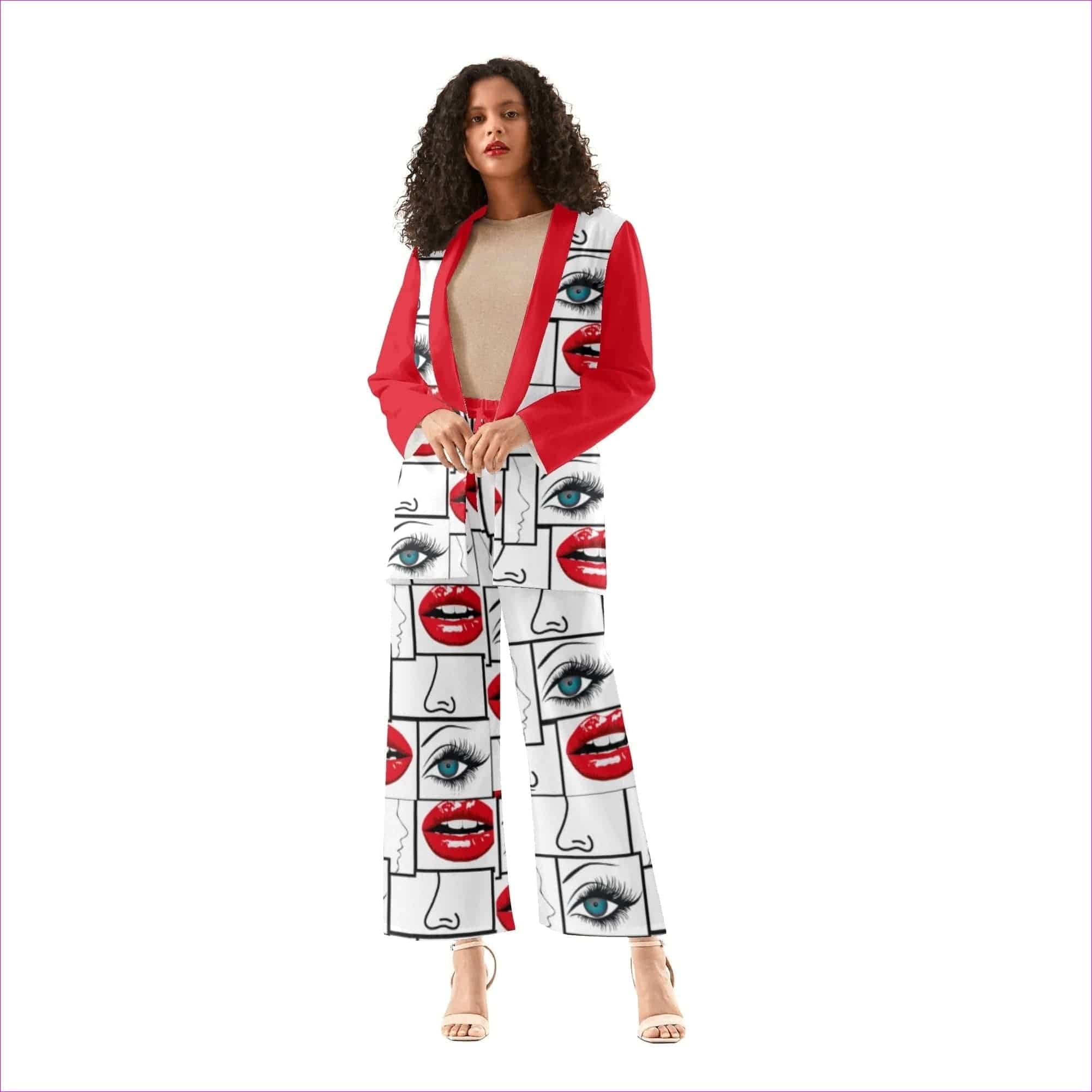 White/Red - Attributes Womens Suit - womens suit at TFC&H Co.