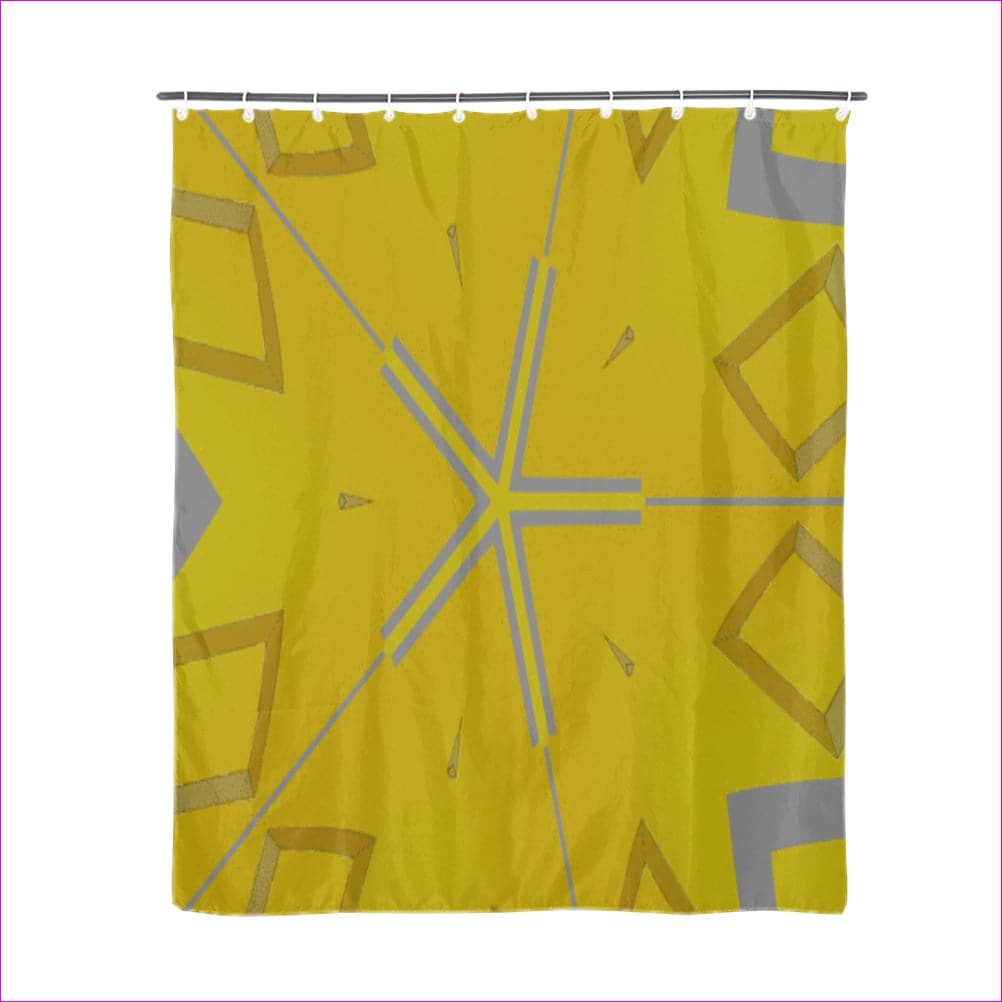 gold L Aztec Home Shower Curtain 72"x72" - shower curtain at TFC&H Co.