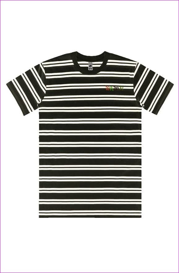 Black White - B.A.M.N (By Any Means Necessary) Classic Stripe Tee - mens t-shirt at TFC&H Co.