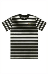 Black White - B.A.M.N - By Any Means Necessary Classic Stripe Tee - mens t-shirt at TFC&H Co.
