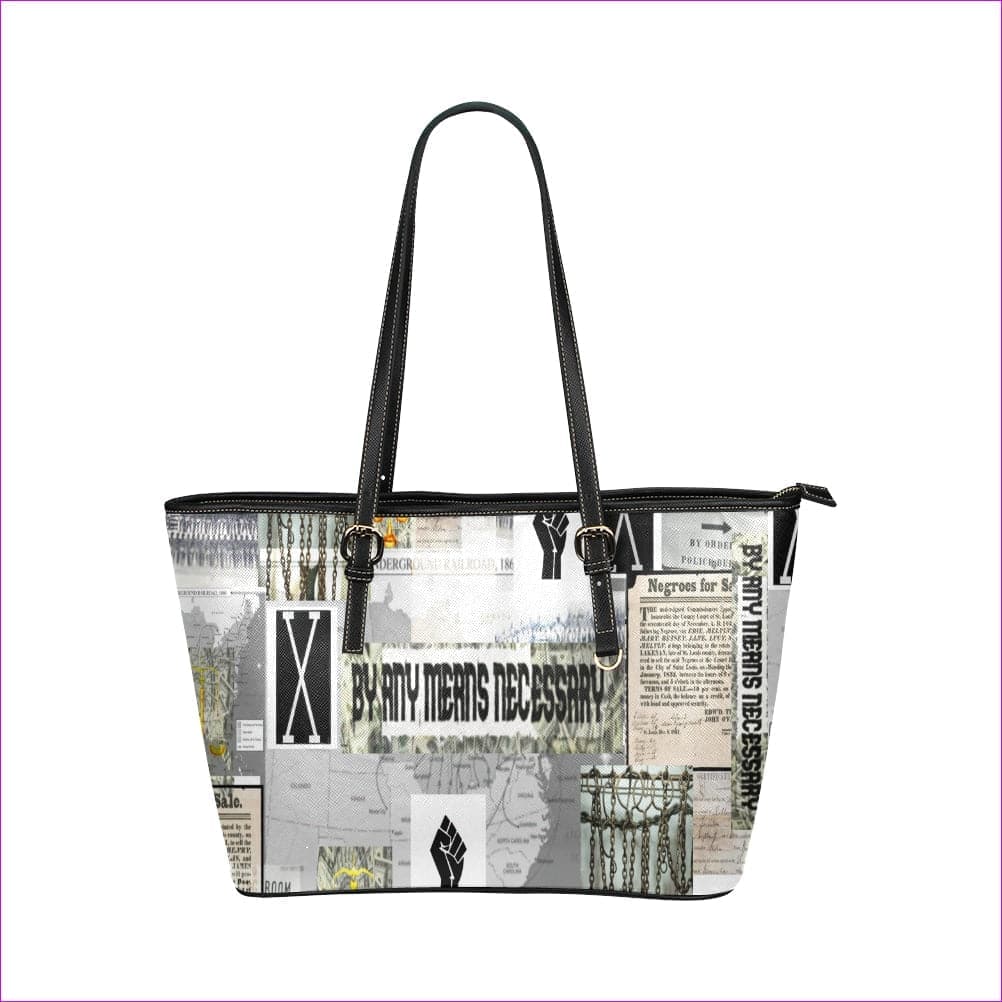 - B.A.M.N - By Any Means Necessary Clothing 2 Womens Leather Tote -2 styles - handbag at TFC&H Co.