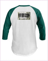 White Evergreen - B.A.M.N - By Any Means Necessary Clothing Men's 3/4 Sleeve Raglan Shirt - Mens T-Shirts at TFC&H Co.
