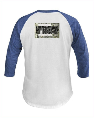 Wht/Hth Lke Blu - B.A.M.N (By Any Means Necessary) Clothing Men's 3/4 Sleeve Raglan Shirt - Mens T-Shirts at TFC&H Co.