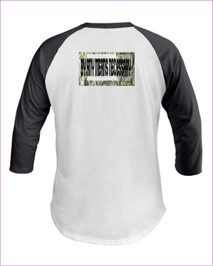White/Asphalt - B.A.M.N (By Any Means Necessary) Clothing Men's 3/4 Sleeve Raglan Shirt - Mens T-Shirts at TFC&H Co.