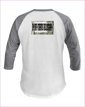 Wht Hthr Grey - B.A.M.N - By Any Means Necessary Clothing Men's 3/4 Sleeve Raglan Shirt - Mens T-Shirts at TFC&H Co.