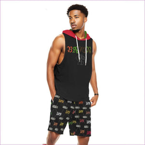 - B.A.M.N - By Any Means Necessary Men's Sleeveless Vest And Short Set - mens tank top & short set at TFC&H Co.