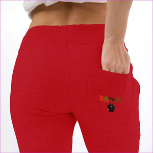 Red - B.A.M.N (By Any Means Necessary) Unisex Premium Fleece Joggers - Unisex Joggers at TFC&H Co.