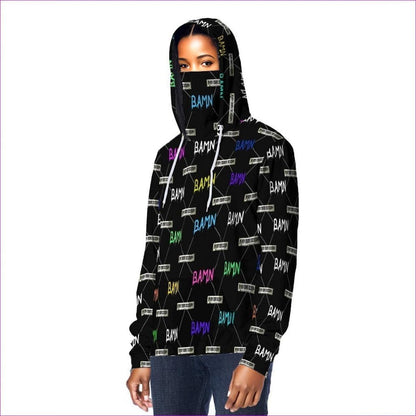 black B.A.M.N in Color Unisex Pullover Hoodie w/ Mask - unisex hoodie at TFC&H Co.