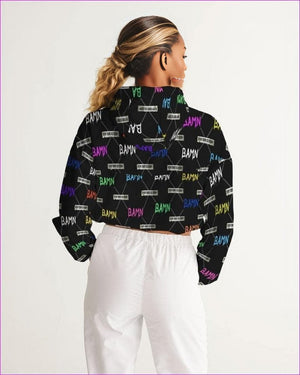 - B.A.M.N in Color Womens Cropped Windbreaker - womens cropped hoodie at TFC&H Co.