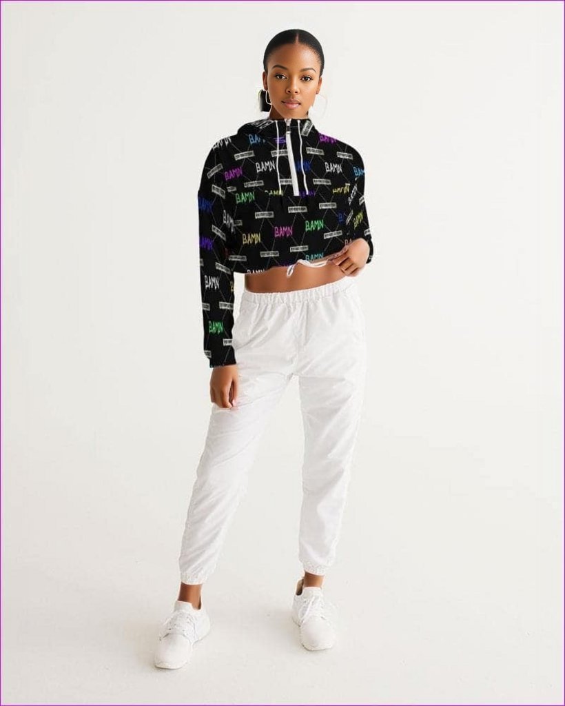 B.A.M.N in Color Womens Cropped Windbreaker - women's cropped hoodie at TFC&H Co.