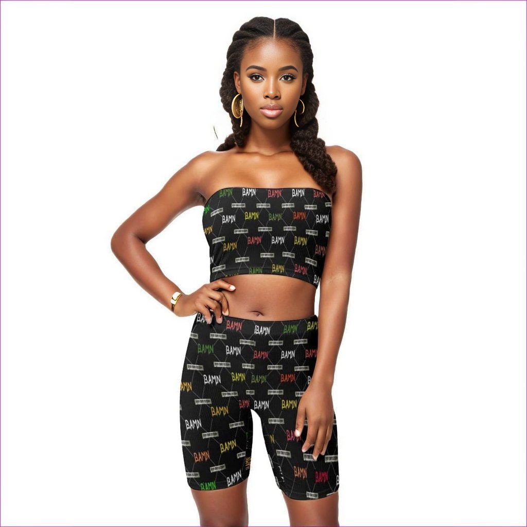 - B.A.M.N in Color Womens Tube Top Short Set - womens tube top & short set at TFC&H Co.