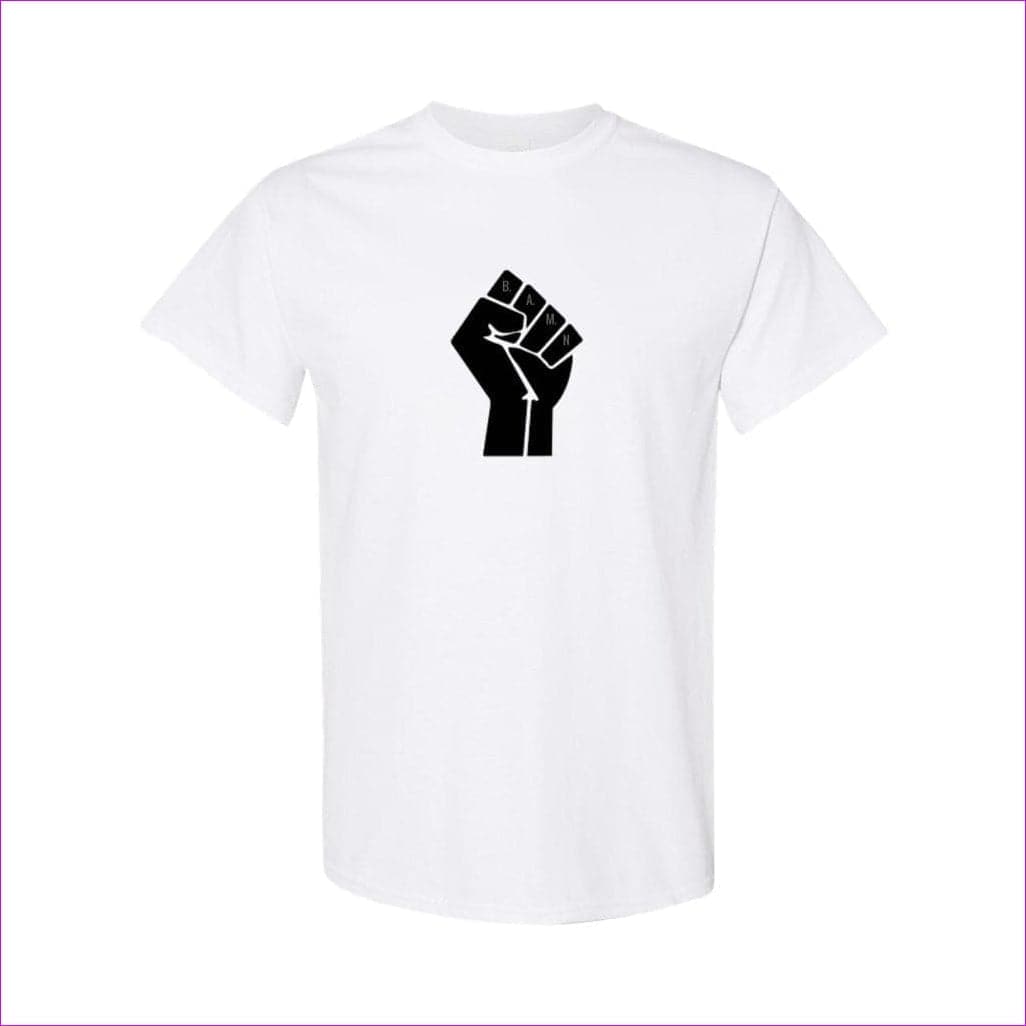 White B.A.M.N Unisex Heavy Cotton Organic T-Shirt - Unisex T-Shirt at TFC&H Co.