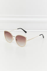 BLACK ONE SIZE - Full Rim Metal Frame Sunglasses -2 colors - Sunglasses at TFC&H Co.