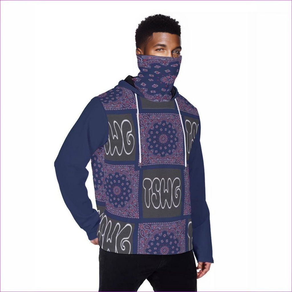 Bandana Branded Men's Pullover Hoodie With Mask - men's hoodie at TFC&H Co.