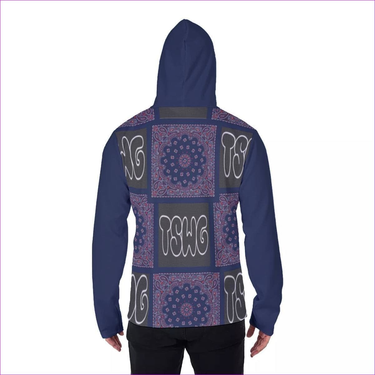 Bandana Branded Men's Pullover Hoodie With Mask - men's hoodie at TFC&H Co.