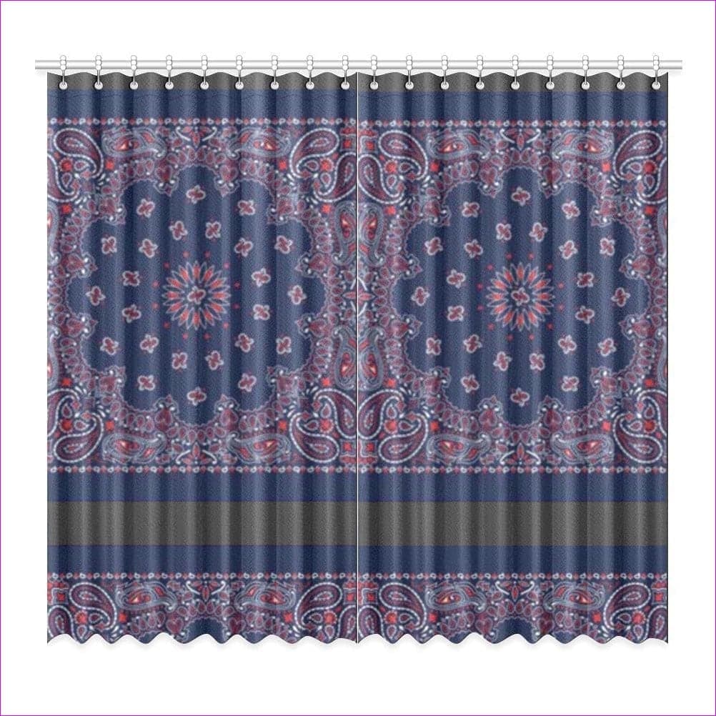 Bandanna Branded Home Window Curtain 52"x96" (Two Piece) - window curtain at TFC&H Co.