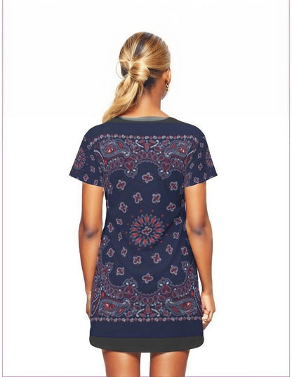 Bandanna Branded T-Shirt Dress- Ships from The US - women's dress at TFC&H Co.