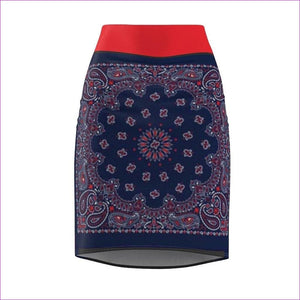 Bandanna Branded Womens Pencil Skirt- Ships from The US - women's skirt at TFC&H Co.