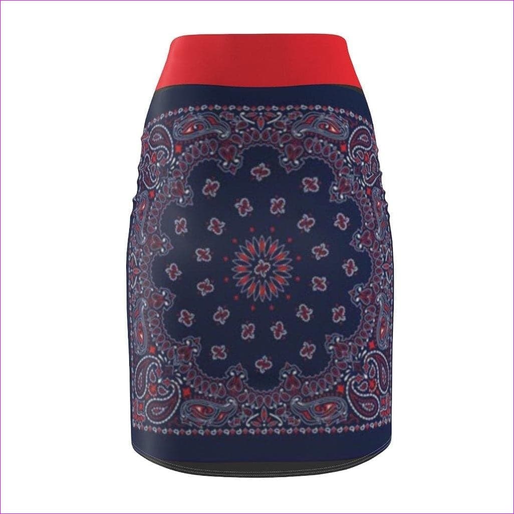 Bandanna Branded Womens Pencil Skirt- Ships from The US - women's skirt at TFC&H Co.