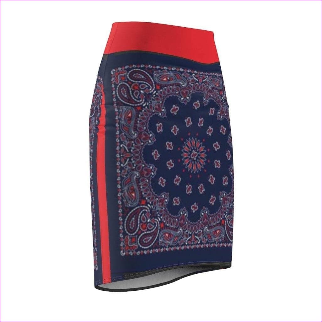 - Bandanna Branded Womens Pencil Skirt- Ships from The US - womens skirt at TFC&H Co.