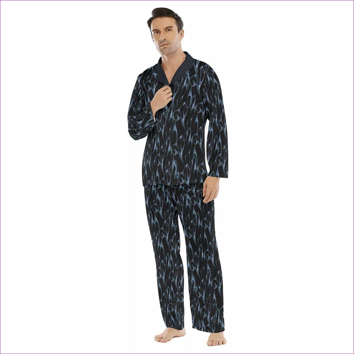 navy Bay Men's Lapel Pajama Set - men's pajama-set at TFC&H Co.