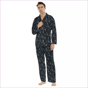 navy - Bay Men's Lapel Pajama Set - mens pajama-set at TFC&H Co.