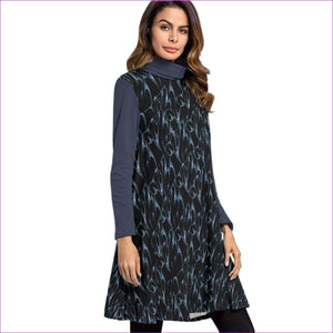 blue - Bay Womens High Neck Dress With Long Sleeve - womens dress at TFC&H Co.