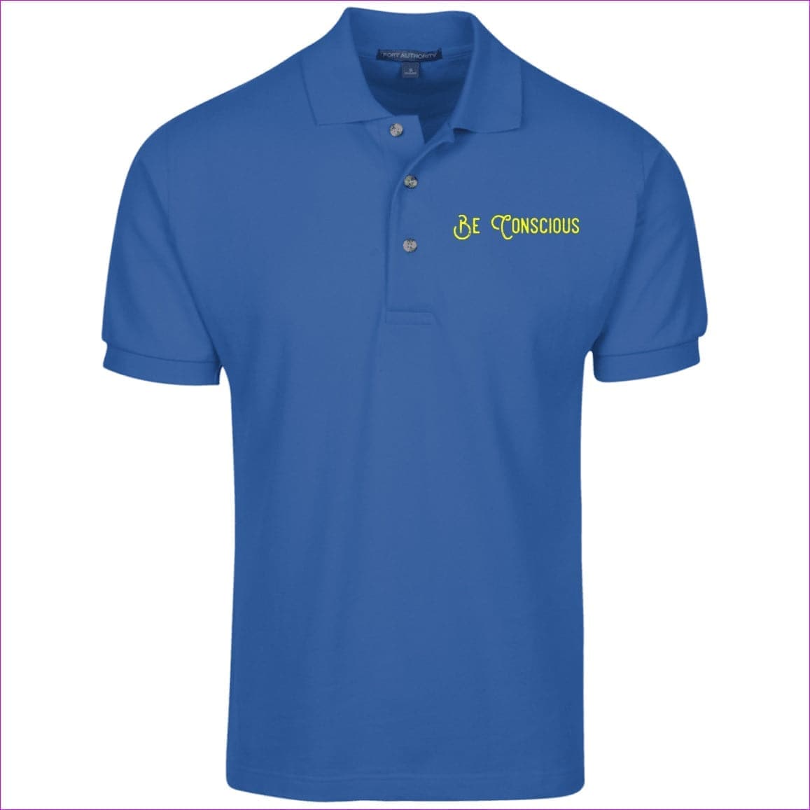 Blueberry Be Conscious Cotton Pique Knit Polo - Men's Polo Shirts at TFC&H Co.