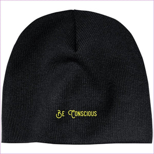 CP91 100% Acrylic Beanie Black One Size - Be Conscious Embroidered Knit Cap, Cap, Beanie - Beanie at TFC&H Co.