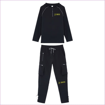 M Black Be Conscious Men's Hoodie & Pants Set - Men's Top & Pants Set at TFC&H Co.