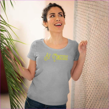 Heather Grey Be Conscious Organic Womens Lover T-shirt - Women's T-Shirts at TFC&H Co.