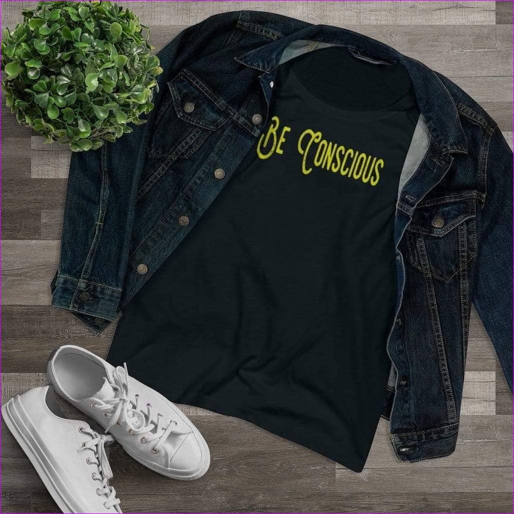 Black Be Conscious Organic Womens Lover T-shirt - Women's T-Shirts at TFC&H Co.