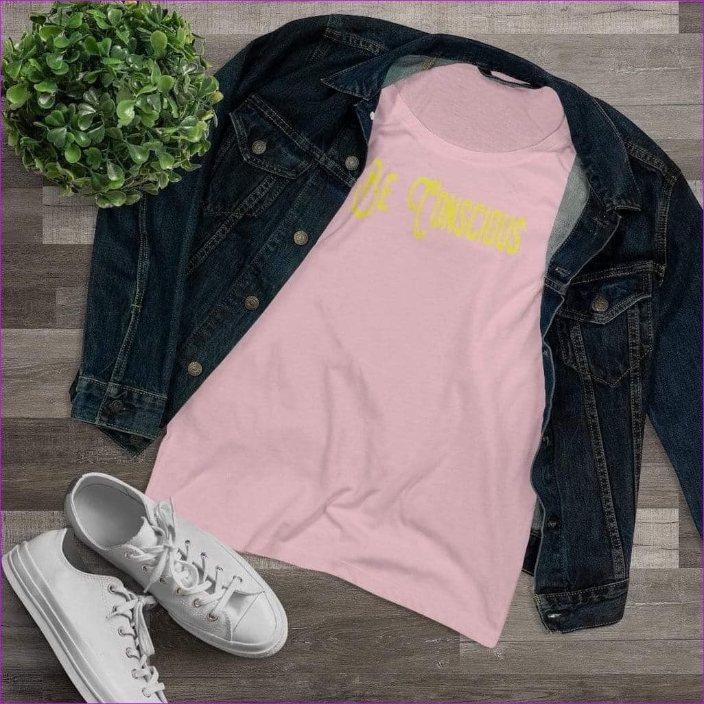 L Cotton Pink Be Conscious Organic Womens Lover T-shirt - Women's T-Shirts at TFC&H Co.