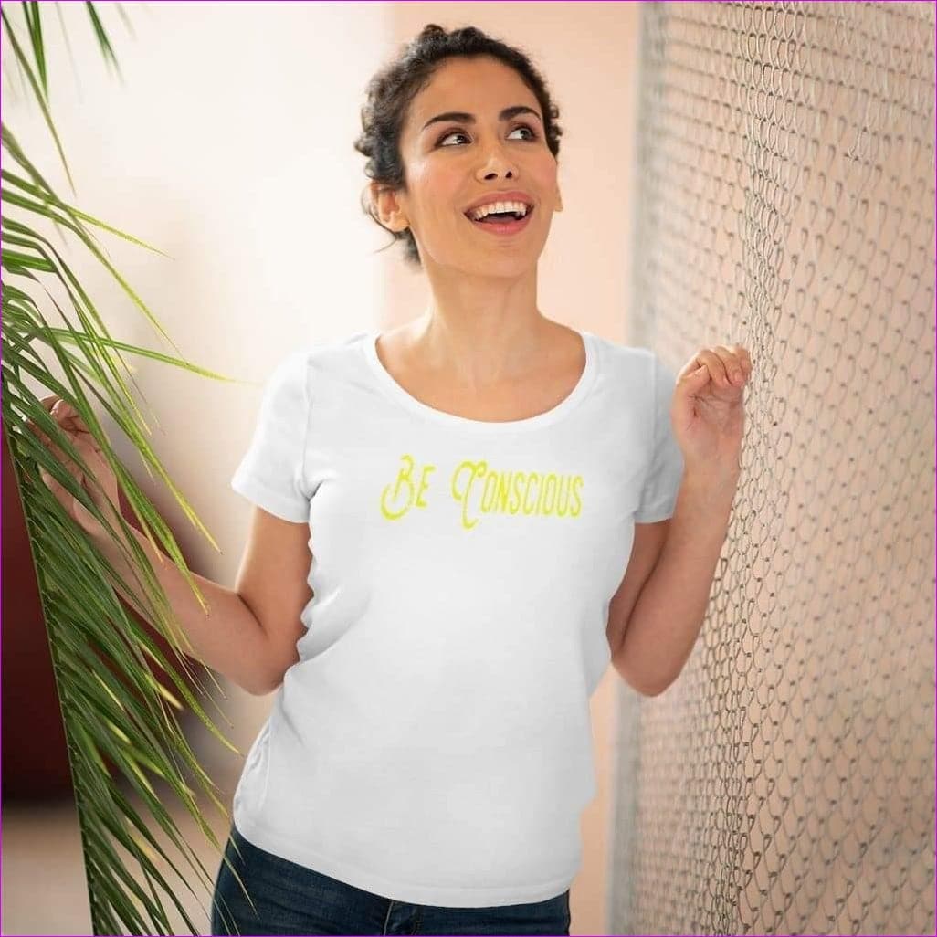 White Be Conscious Organic Womens Lover T-shirt - Women's T-Shirts at TFC&H Co.