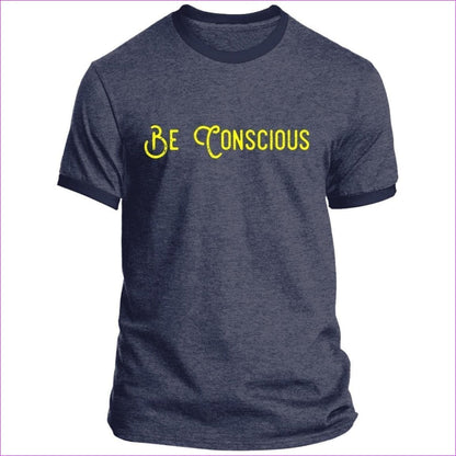 Heather Navy/Navy Be Conscious Ringer Tee - Men's T-Shirts at TFC&H Co.