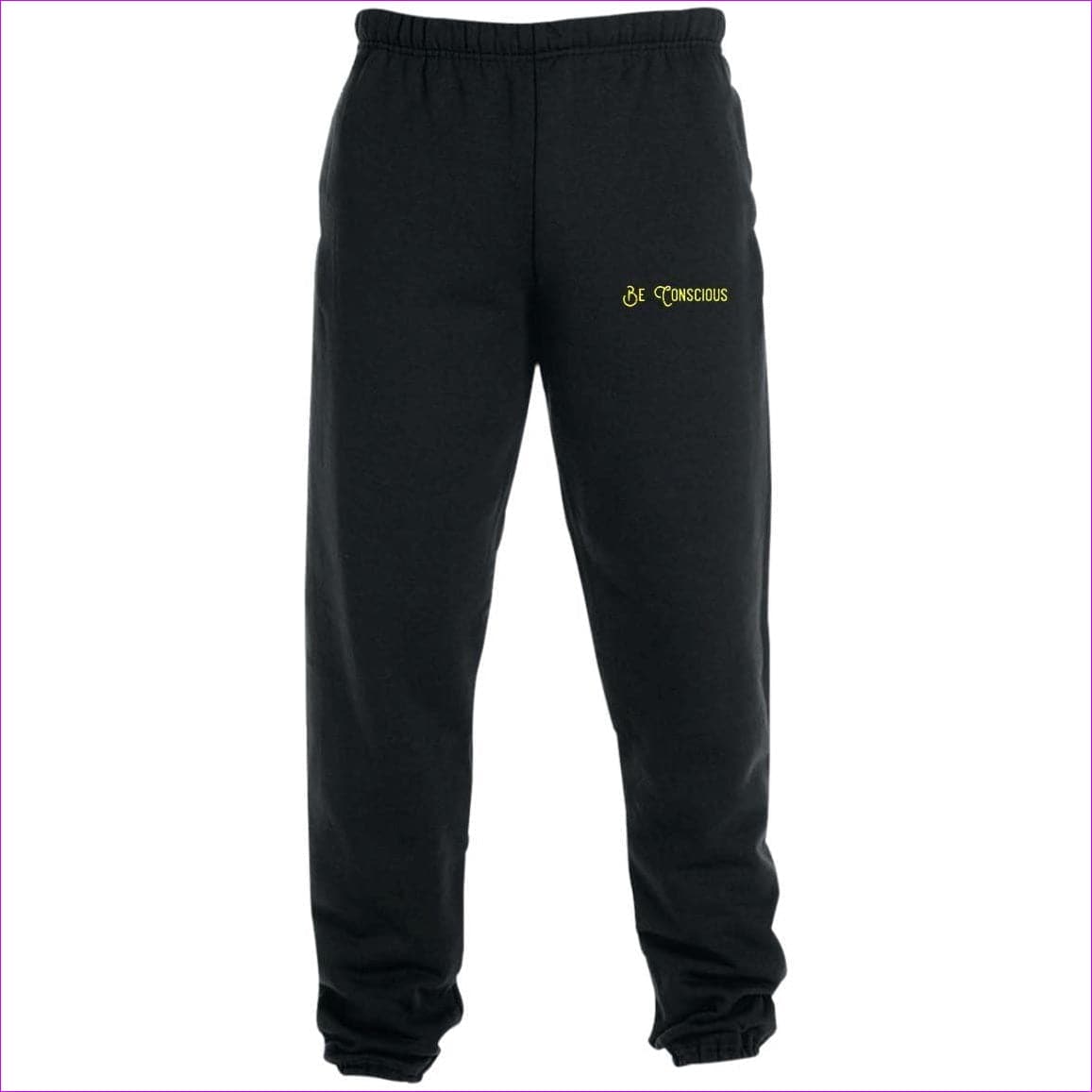 Black Be Conscious Sweatpants with Pockets - men's sweatpants at TFC&H Co.