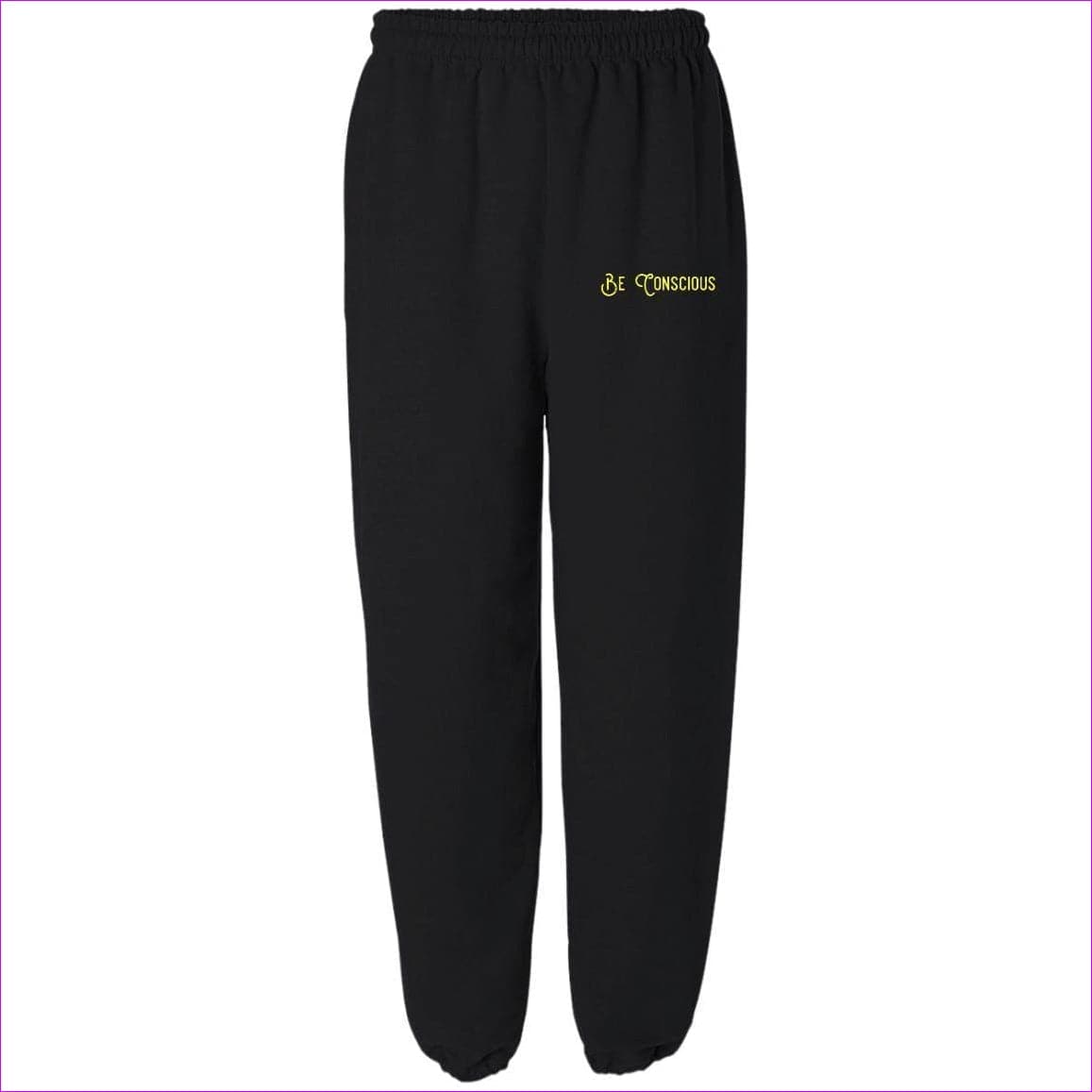 Black - Be Conscious Unisex Fleece Sweatpant without Pockets - unisex sweatpants at TFC&H Co.