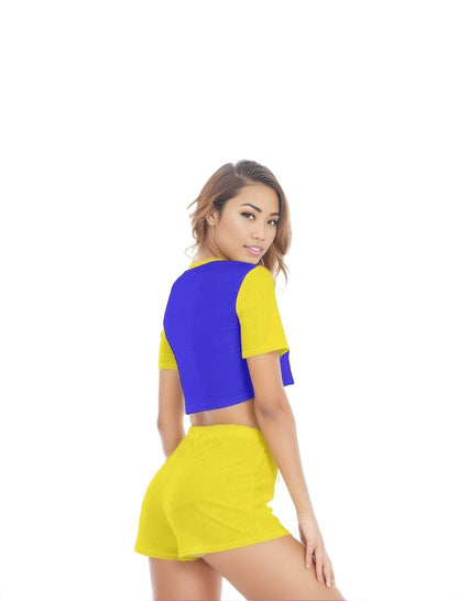 Be Conscious Womens O-neck T-shirt Short Set - women's top & short set at TFC&H Co.