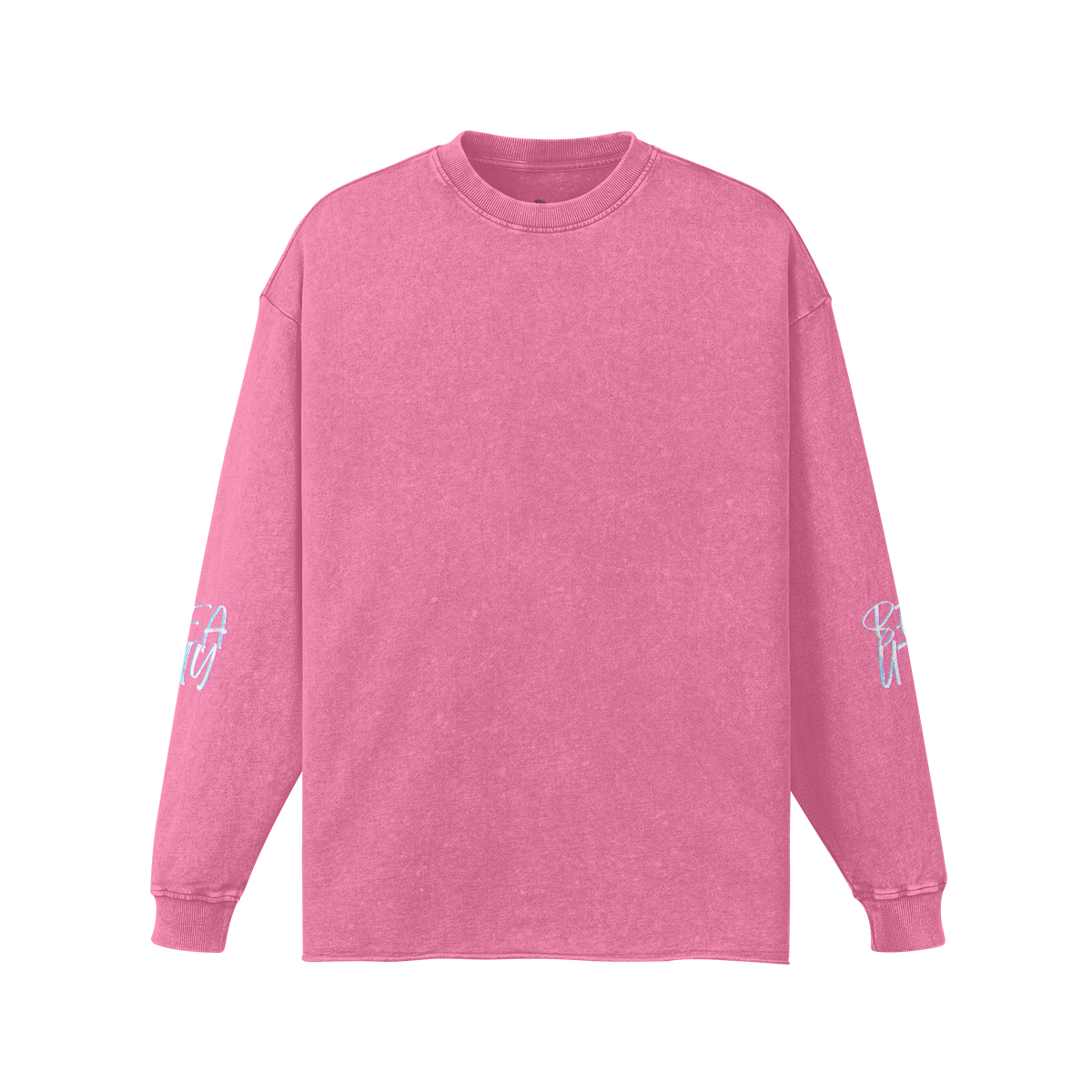Pale Violet Red Beauty 260GSM Women's Raw Hem Faded Long Sleeve T-shirt | 100% Cotton - women's t-shirt at TFC&H Co.