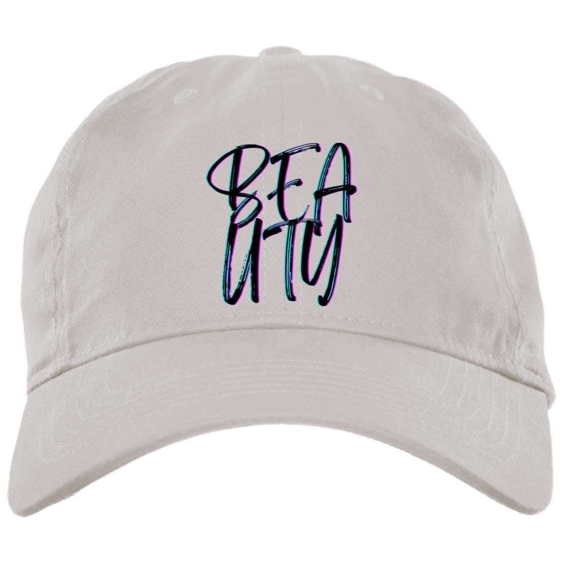 White One Size - Beauty Embroidered Brushed Twill Unstructured Dad Cap - Baseball Hat at TFC&H Co.