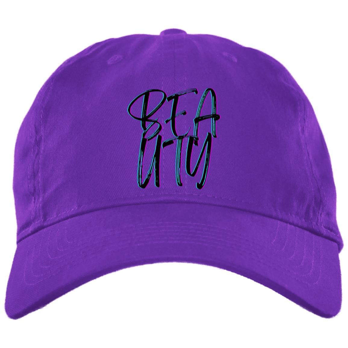 Purple One Size - Beauty Embroidered Brushed Twill Unstructured Dad Cap - Baseball Hat at TFC&H Co.