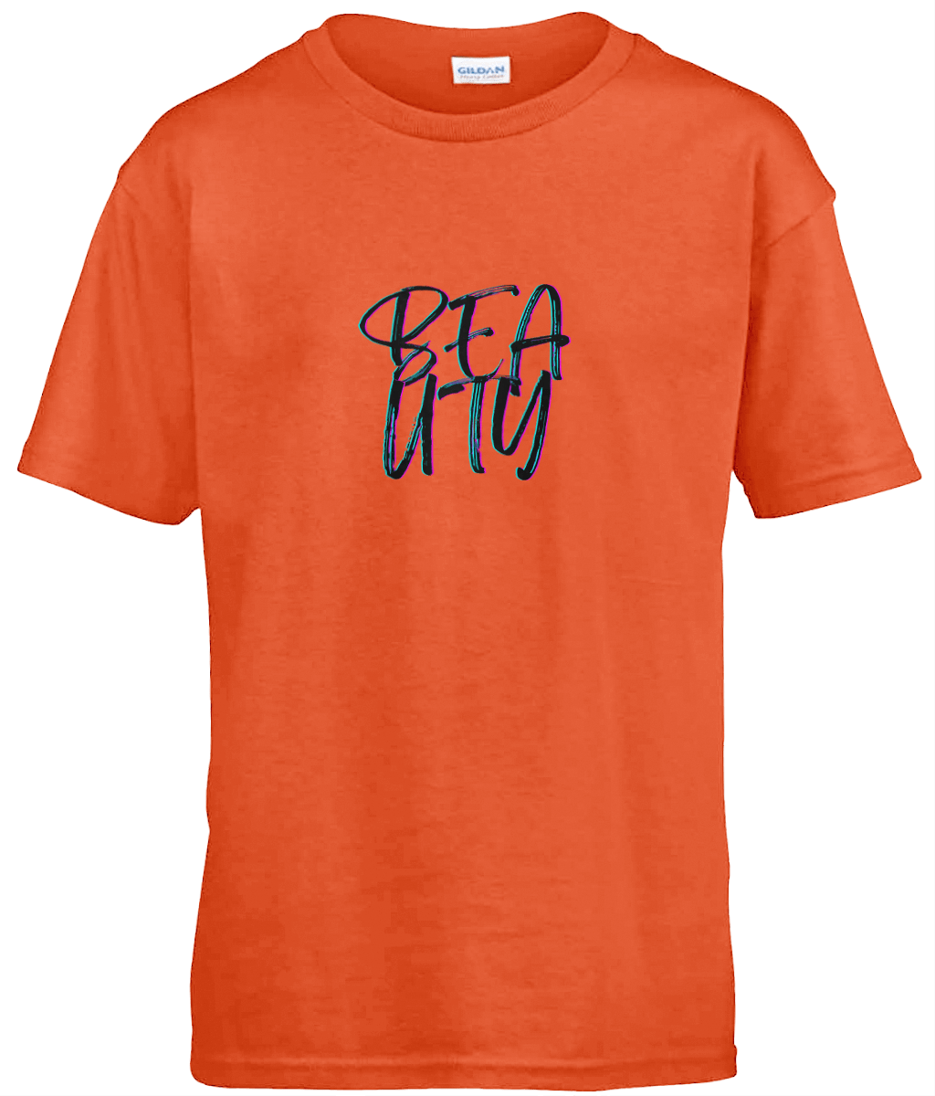 Orange - Beauty Gildan Kids Softstyle® Ringspun T-Shirt - Kids t-shirt at TFC&H Co.