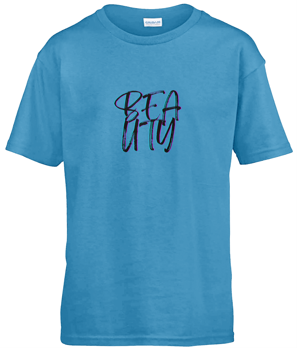 Sapphire Blue - Beauty Gildan Kids Softstyle® Ringspun T-Shirt - Kids t-shirt at TFC&H Co.