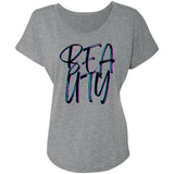 Premium Heather - Beauty Ladies' Triblend Dolman Sleeve - Womens T-Shirts at TFC&H Co.