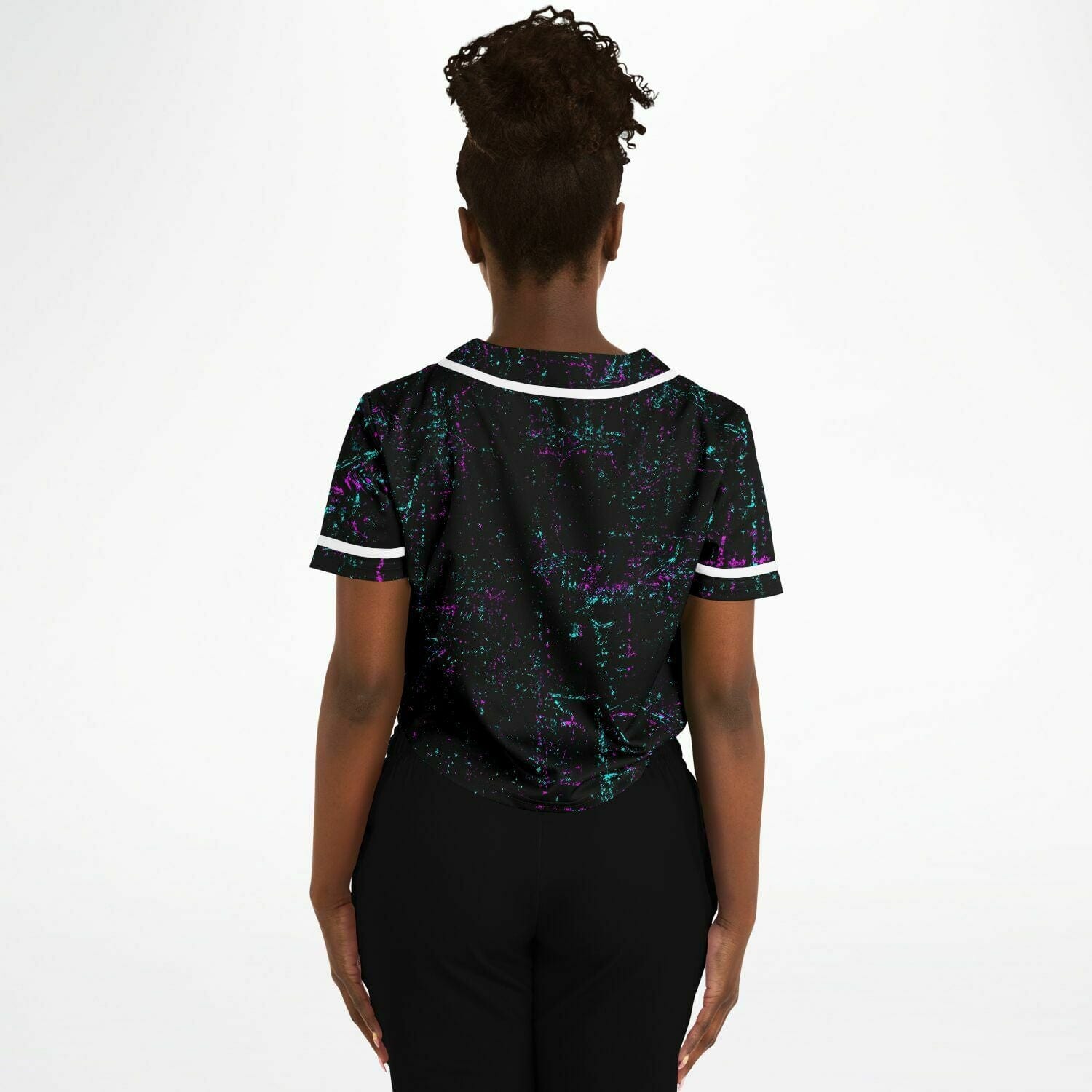 All-over Print Crop Top Baseball Jersey - Print On Demand