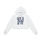 Lucent White - Beauty Women's Cotton Cropped Hoodie - womens cropped hoodie at TFC&H Co.