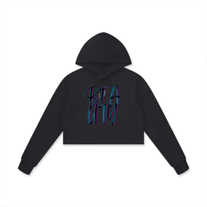 Black Beauty - Beauty Women's Cotton Cropped Hoodie - womens cropped hoodie at TFC&H Co.