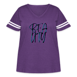 vintage purple/white - Beauty Women's Curvy Vintage Sport T-Shirt - Womens Curvy Vintage Sport T-Shirt | LAT Apparel 3837 at TFC&H Co.